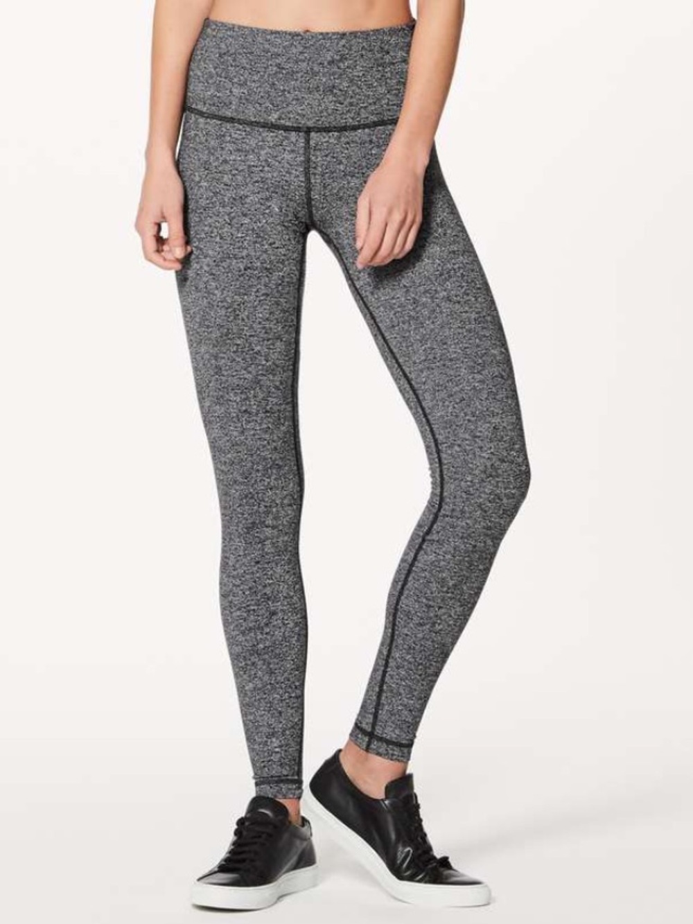 Lululemon Wunder Under High-Rise 28” Heathered Gray Performance Leggings